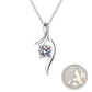 925 Sterling Silver Twisted Moissanite Solitaire Necklace