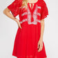 Entro - Lace & Embroidered Mini Dress