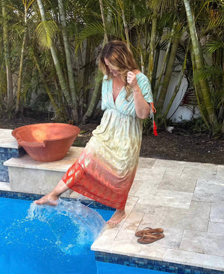 America & Beyond - Women's Magnolia Ombray Maxi Dress