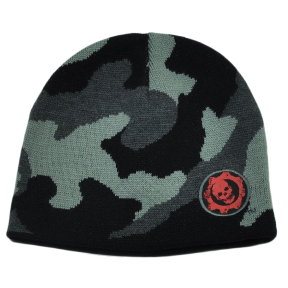 Gears of War Camouflage Camo Reversible Knit Beanie Video Game Toque Cuffless