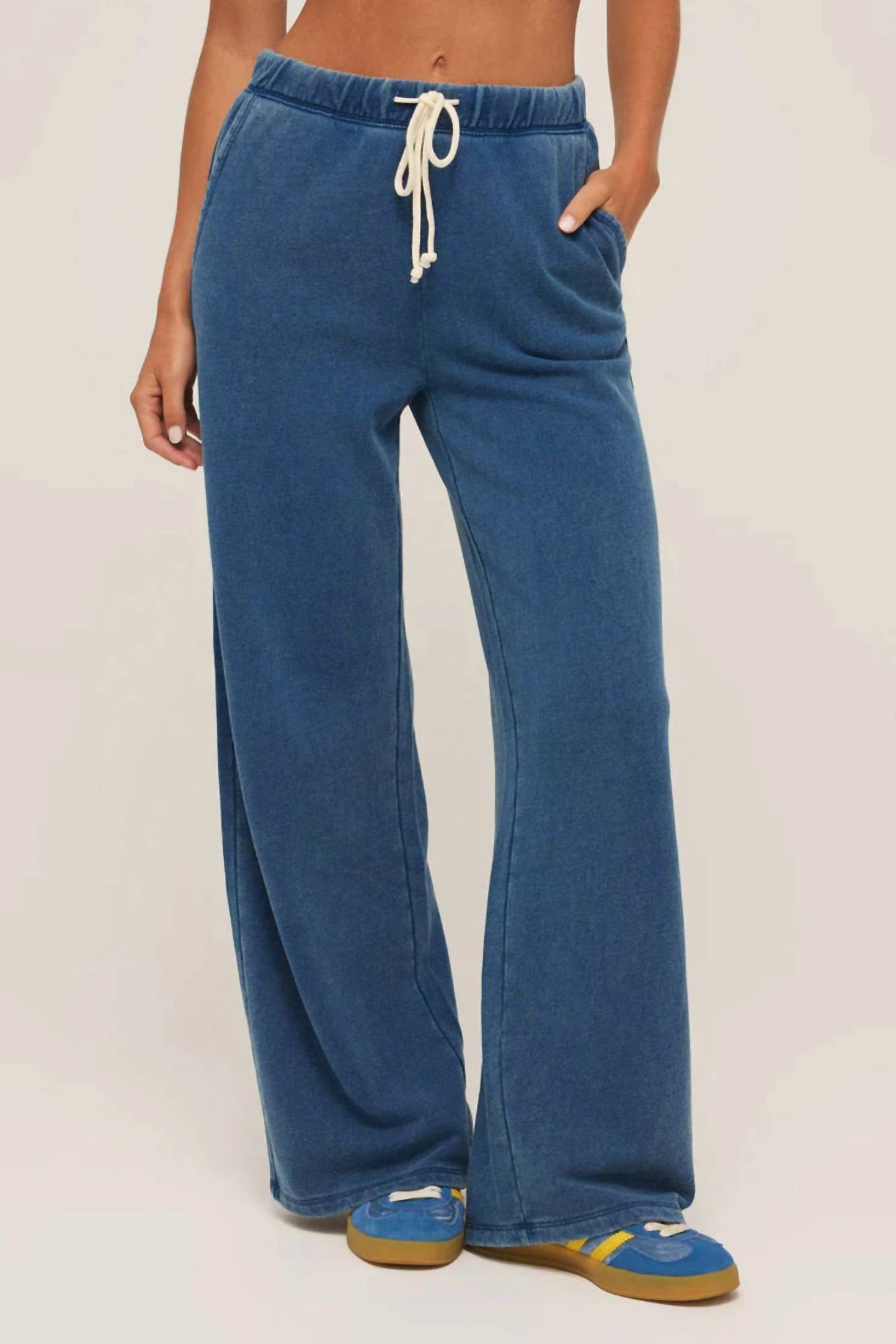 Z Supply - Denim Wide Leg Knit Pants