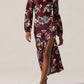 Astr - Elyse Satin Floral Midi Dress