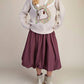Easel - Balloon Hem Parachute Midi Skirt With Side Pockets