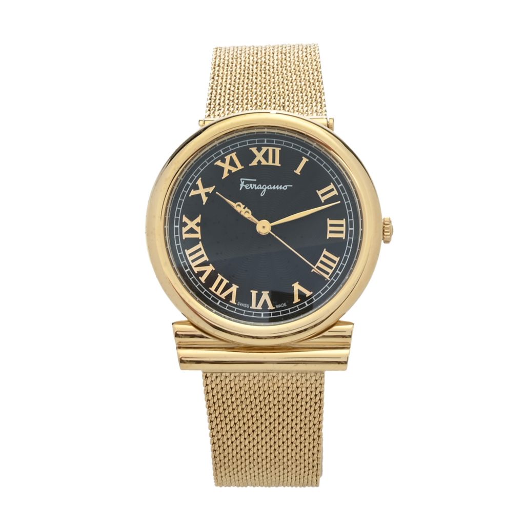 Relógio feminino Ferragamo Gancini Swiss Made Quartz Mesh com pulseira