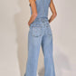 Bucketlist - Collared Wide Leg Jumpsuit