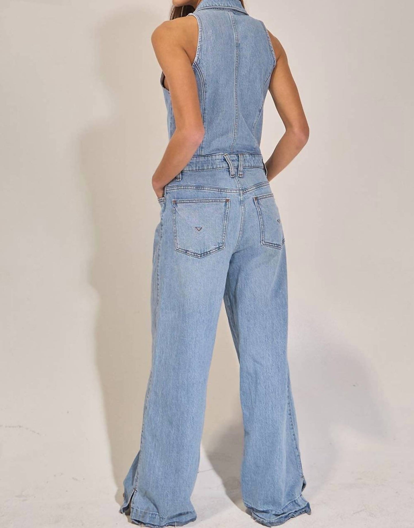 Bucketlist - Collared Wide Leg Jumpsuit