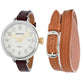 Relógio Shinola Birdy Quartz de 38 mm com data e 2 pulseiras de couro