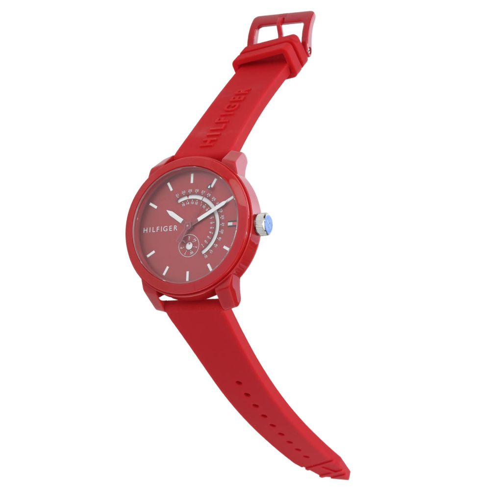 Relógio Tommy Hilfiger Quartzo 44mm com Pulseira de Silicone Dia e Data