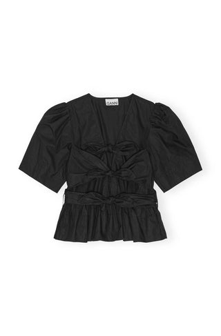 Ganni - Blusa com alça amarrada