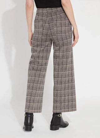 Calças de jacquard ponte de perna larga Lysse - Erin