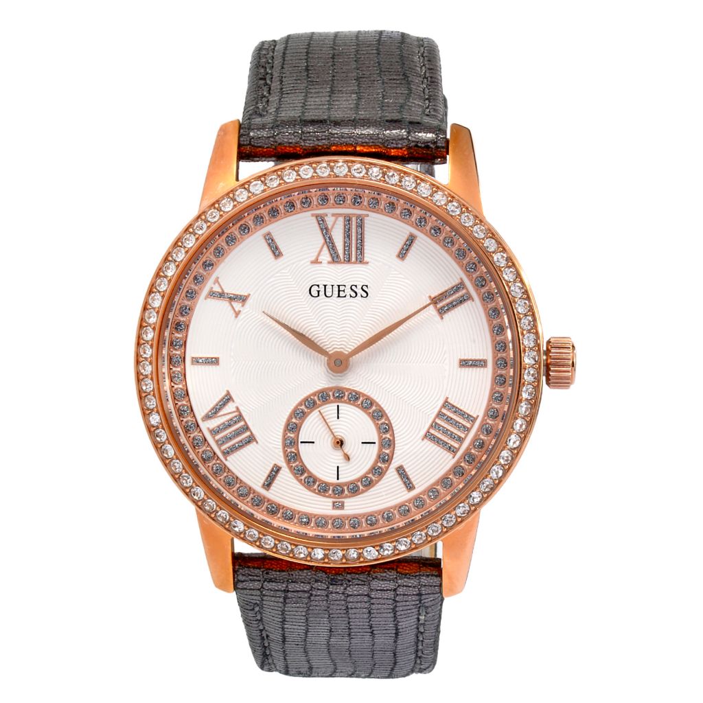 Relógio feminino Guess Gramercy com pulseira de cristal de quartzo