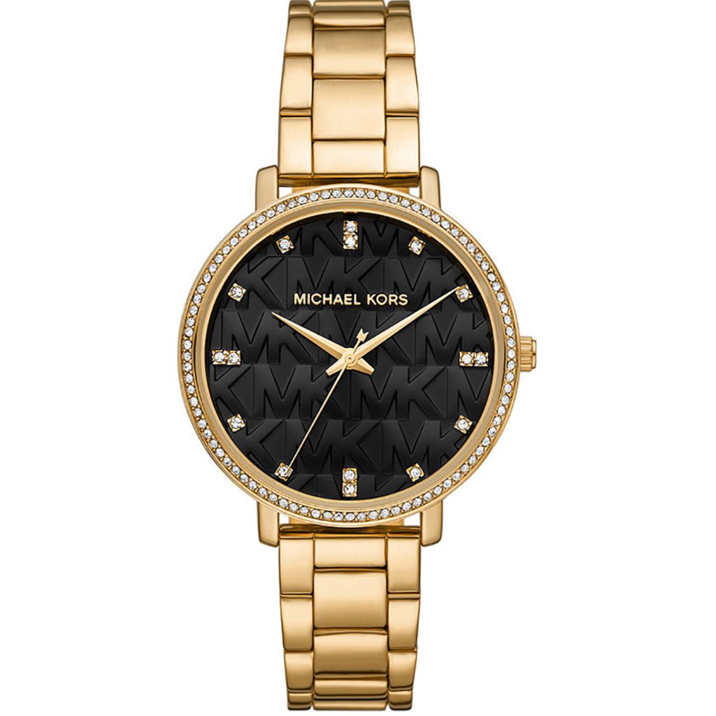 Relógio feminino Michael Kors com pulseira e detalhes em cristal de quartzo Pyper