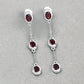 2.70 Carat Genuine Garnet .925 Sterling Silver Earrings