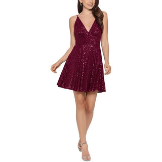 Blondie Nites Women's Sequin Fit & Flare Mini Dress