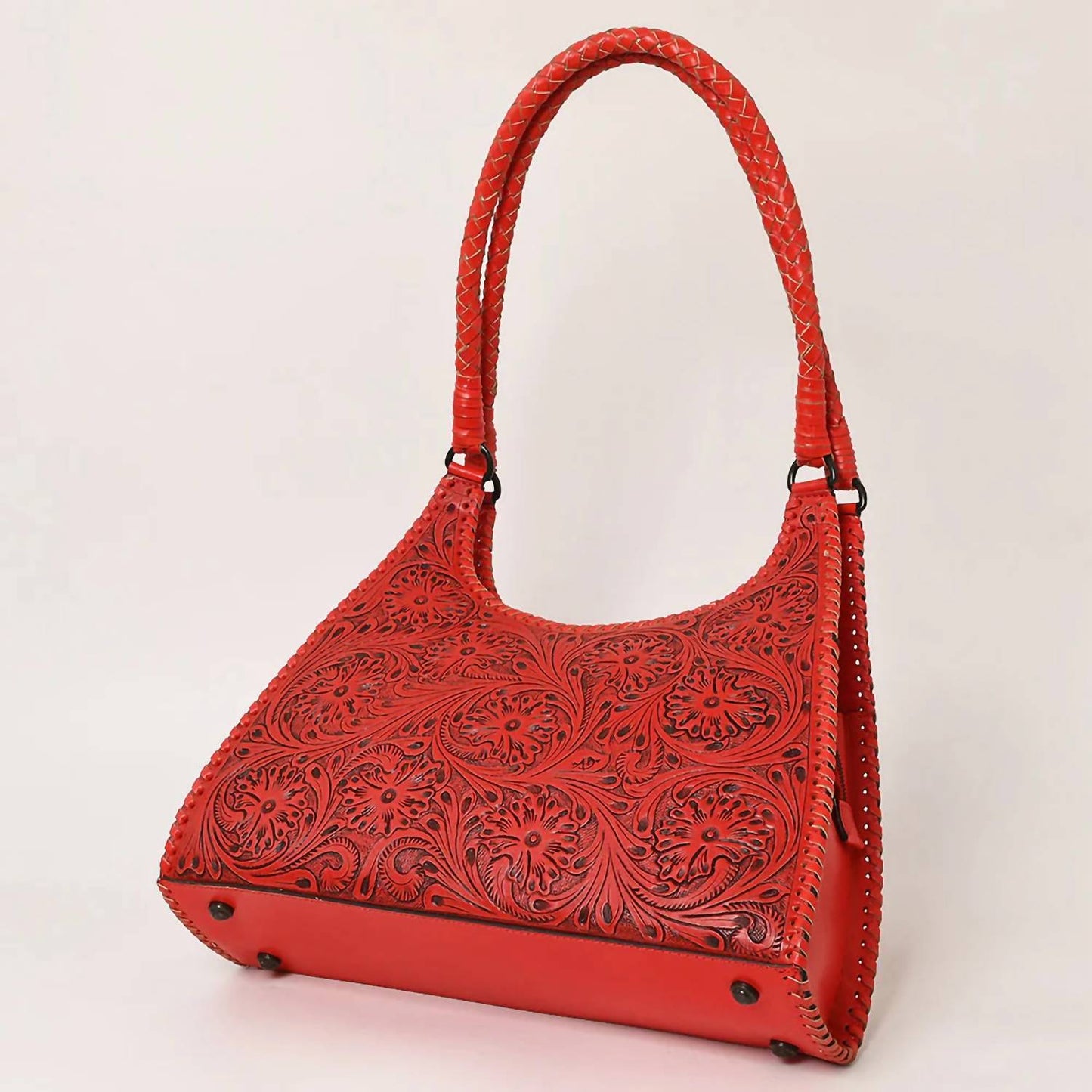 American Darling - Women's Hand Tooled Leather Hobo Shoulder Handbag
