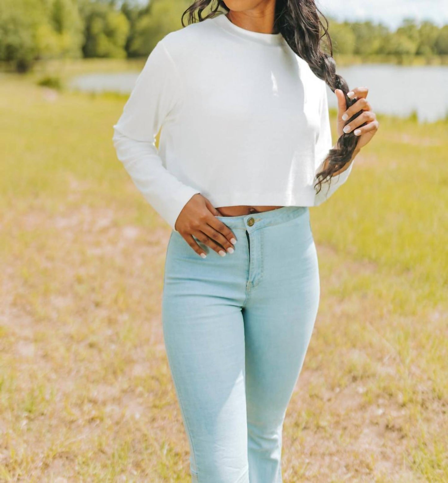 Buddylove - Top curto de manga comprida Frannie