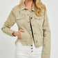 Risen - Curvy Irregular Frayed Hem Jacket