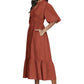 She + Sky - Aimee Bubble Sleeve Midi Dress