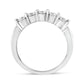 14K White Gold 1/2 Cttw Round-Cut 5-Stone Diamond Ring (H-I Color, SI1-SI2 Clarity) Size 7