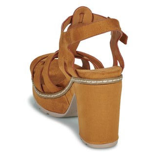 Xti - Sandálias de salto femininas com tira no tornozelo