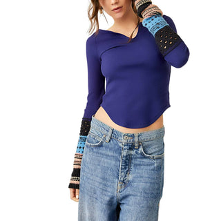Free People - Blusa térmica com punhos artesanais aconchegantes