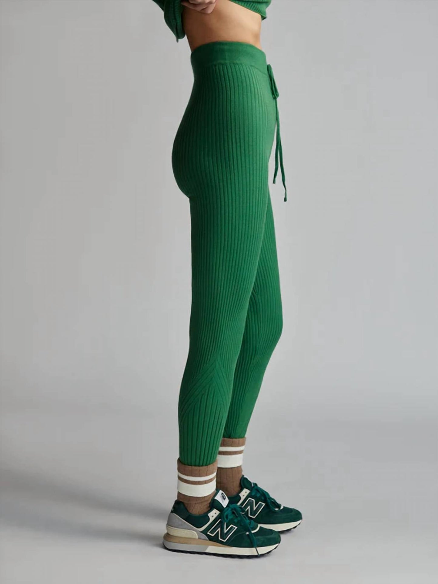 Varley - Legging Malha Costela Mocado