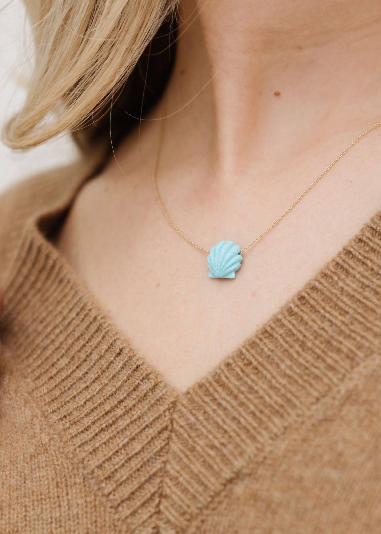 Aliita - Women's Concha Turquoise Necklace