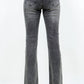 American Bazi - Chic V Cut Ruched Flare Pants