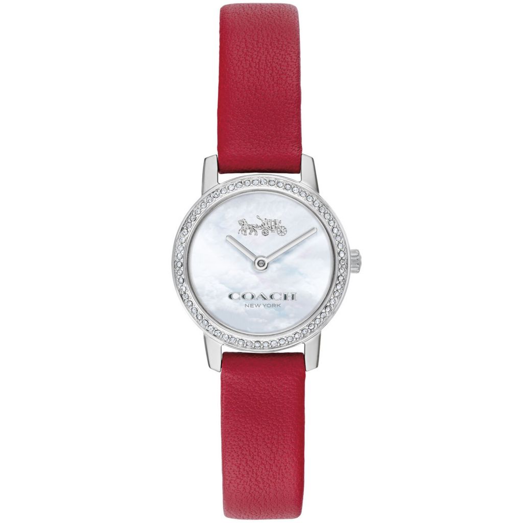 Relógio Coach Feminino Audrey Quartz Crystal Accented MOP Strap