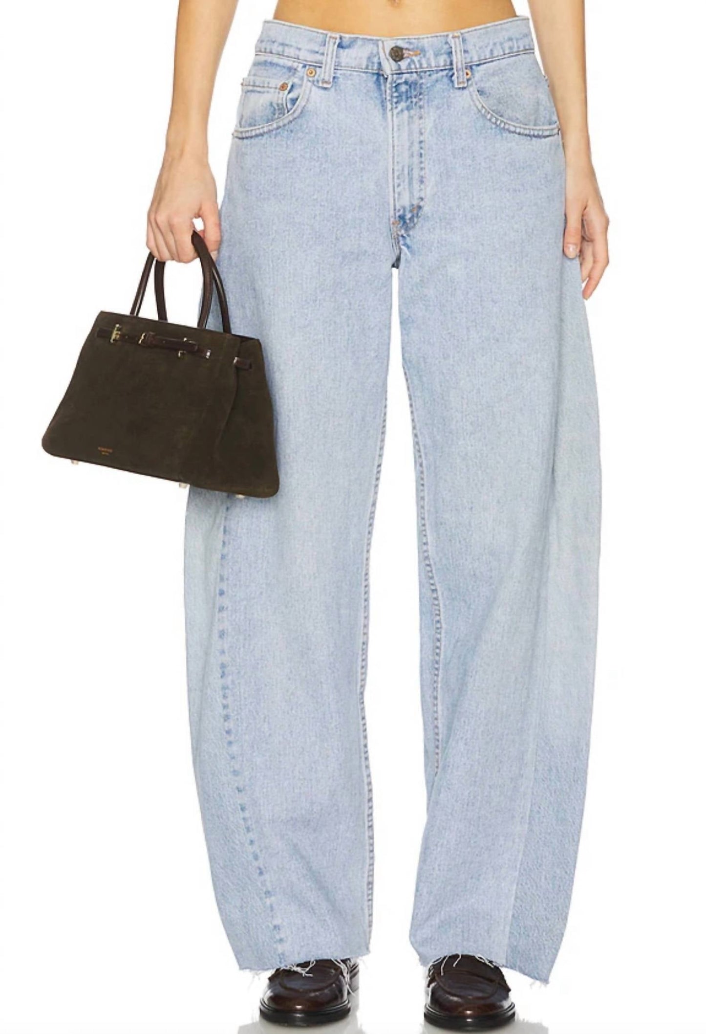 Aligrace - Barrel Customs Undone Hem Jeans