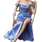 Ladivine - Satin Off The Shoulder Bridesmaids And Prom Dress