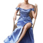 Ladivine - Satin Off The Shoulder Bridesmaids And Prom Dress