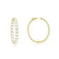 Diana M Jewels - Women's Lab Grown Inside Out Diamond Hoops Earrings