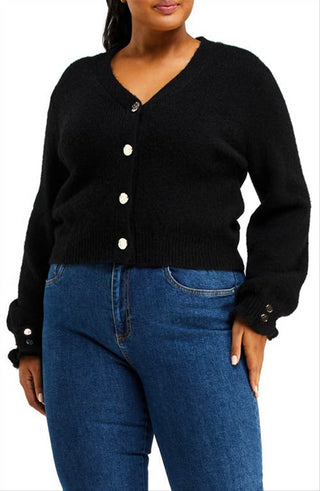 Cardigan preto Estelle Sofia, tamanho 1X - Nordstrom