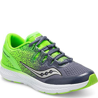 Tênis de corrida Saucony Freedom ISO infantil cinza/slime tamanho 3,5 M EUA