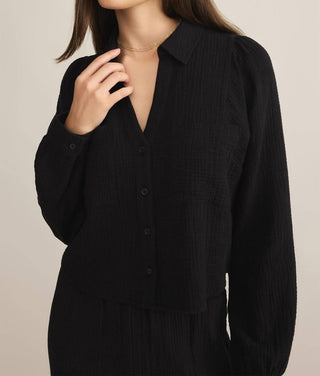 Z Supply - Blusa de gaze com botões Campo