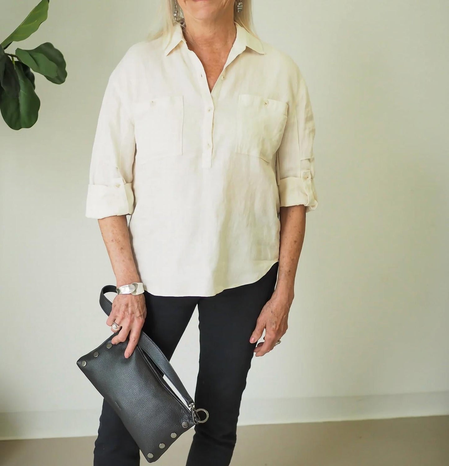 Lysse - Rose Utility Three Quarter Sleeve Shirt