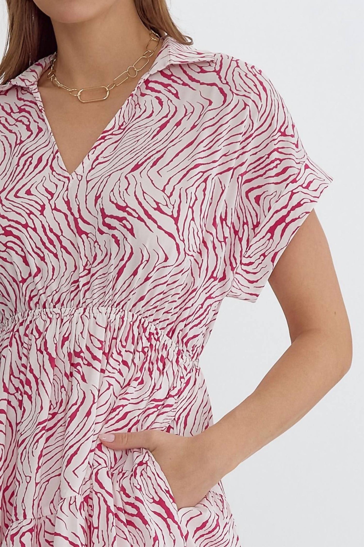 Entro - Zebra Midi Dress