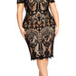 Vestido de coquetel City Chic feminino com renda e ombros à mostra, preto, tamanho 20W