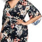 Vestido justo floral seduction feminino City Chic, preto, tamanho X-S