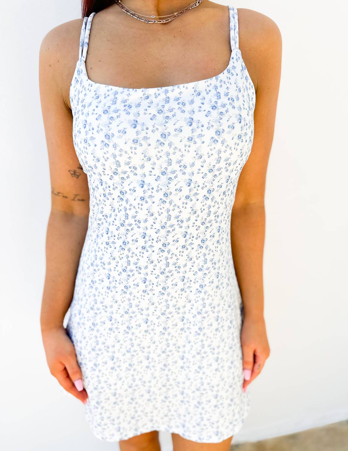Tcec - Get To Moving Floral Print Back Cross Dress
