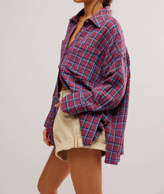 Free People - Camisa xadrez Cardiff com botões