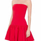 Alice + Olivia - Oriana Strapless Drop Waist Mini Dress