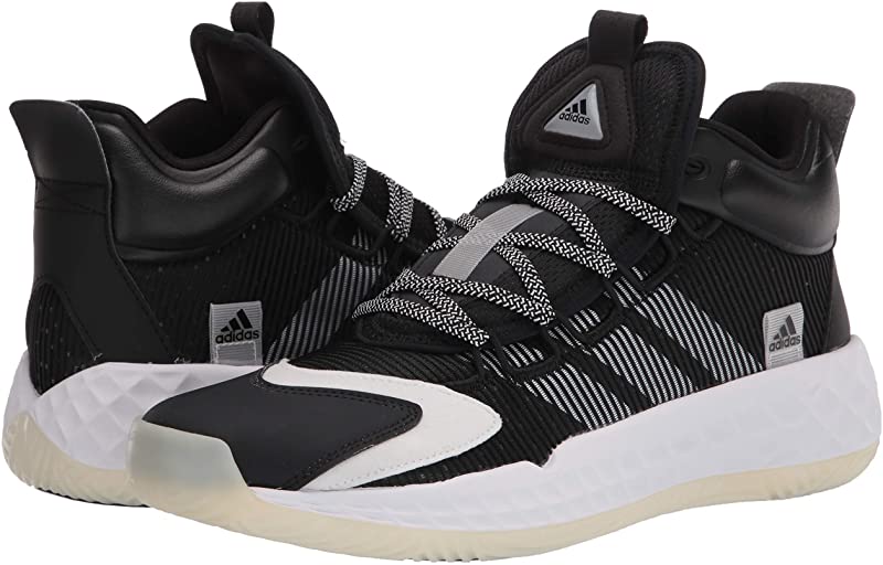 Tênis de basquete masculino Adidas Coll3Ctiv3 2020 Mid, preto/branco, tamanho 4,5 D(M) EUA