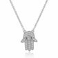 Diana M Jewels - 0.11 Cts Diamond Hamsa Hand Necklace