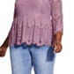 Top peplum de renda feminino City Chic Trendy Plus Everything, rosa, tamanho 18W