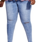 Top peplum de renda feminino City Chic Trendy Plus Everything, rosa, tamanho 18W