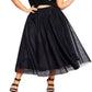 Saia midi de tule feminina City Chic preta tamanho 18W