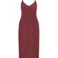 Vestido longo feminino City Chic com decote em V, vermelho, tamanho 18W
