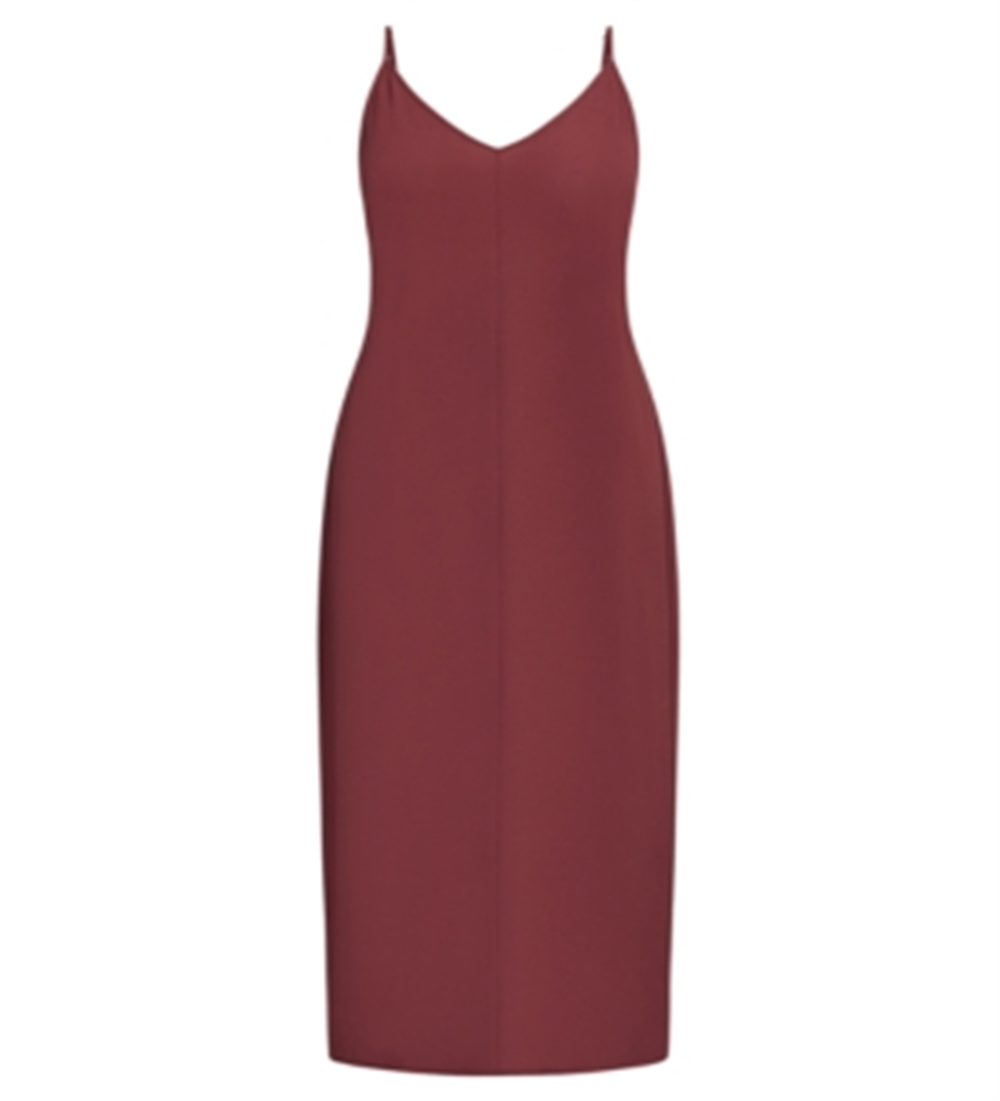Vestido longo feminino City Chic com decote em V, vermelho, tamanho 18W